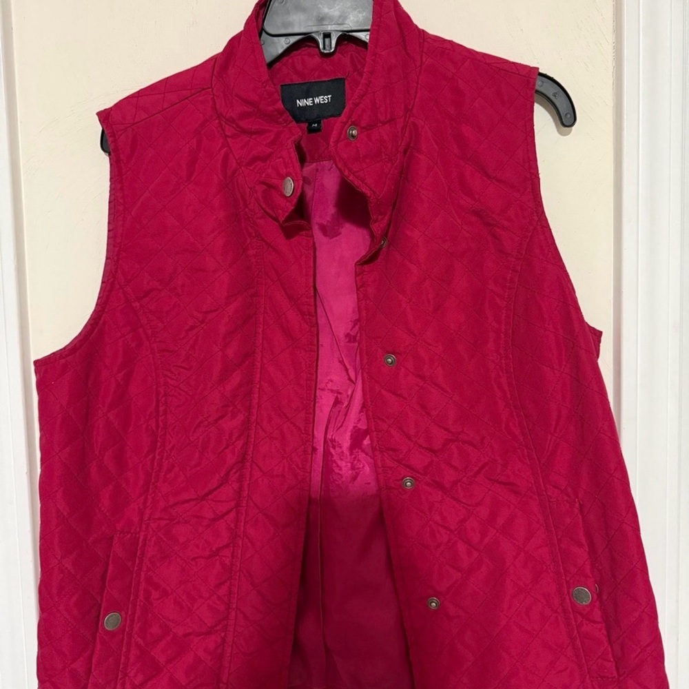 Nine West Quilted Red Vest